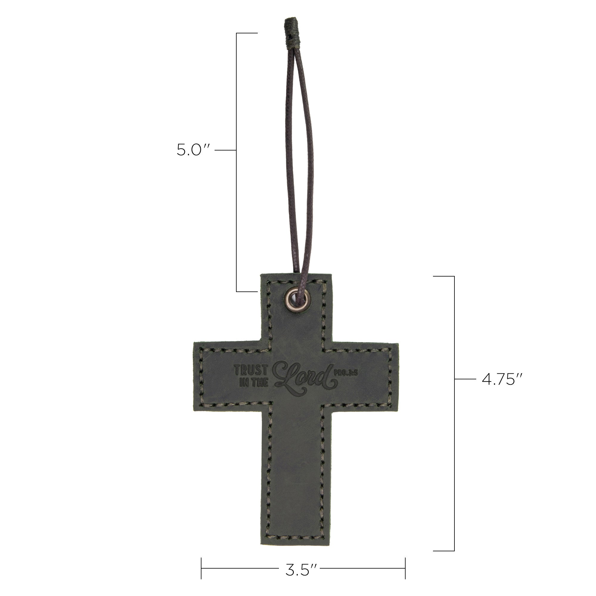 Trust in the Lord Leather Wall Cross – Pro 3:5