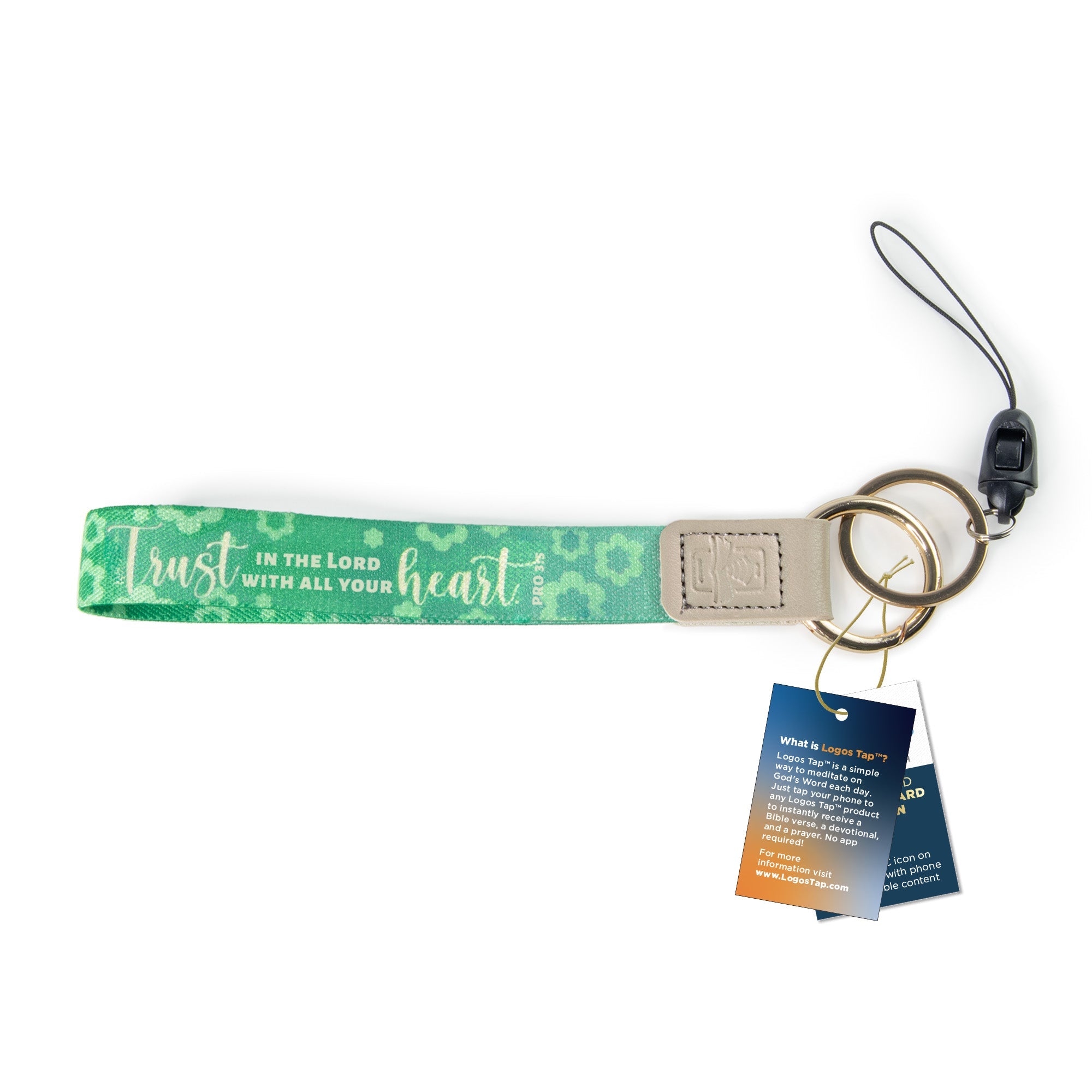 Logos Tap Wrist Lanyard Keychain - Trust, Pro 3:5