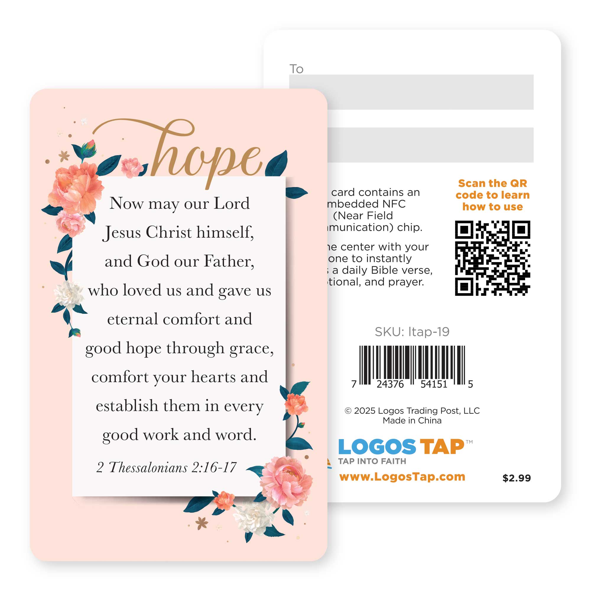 Logos Tap Wallet Card - Hope, 2 Thessalonians 2:16-17