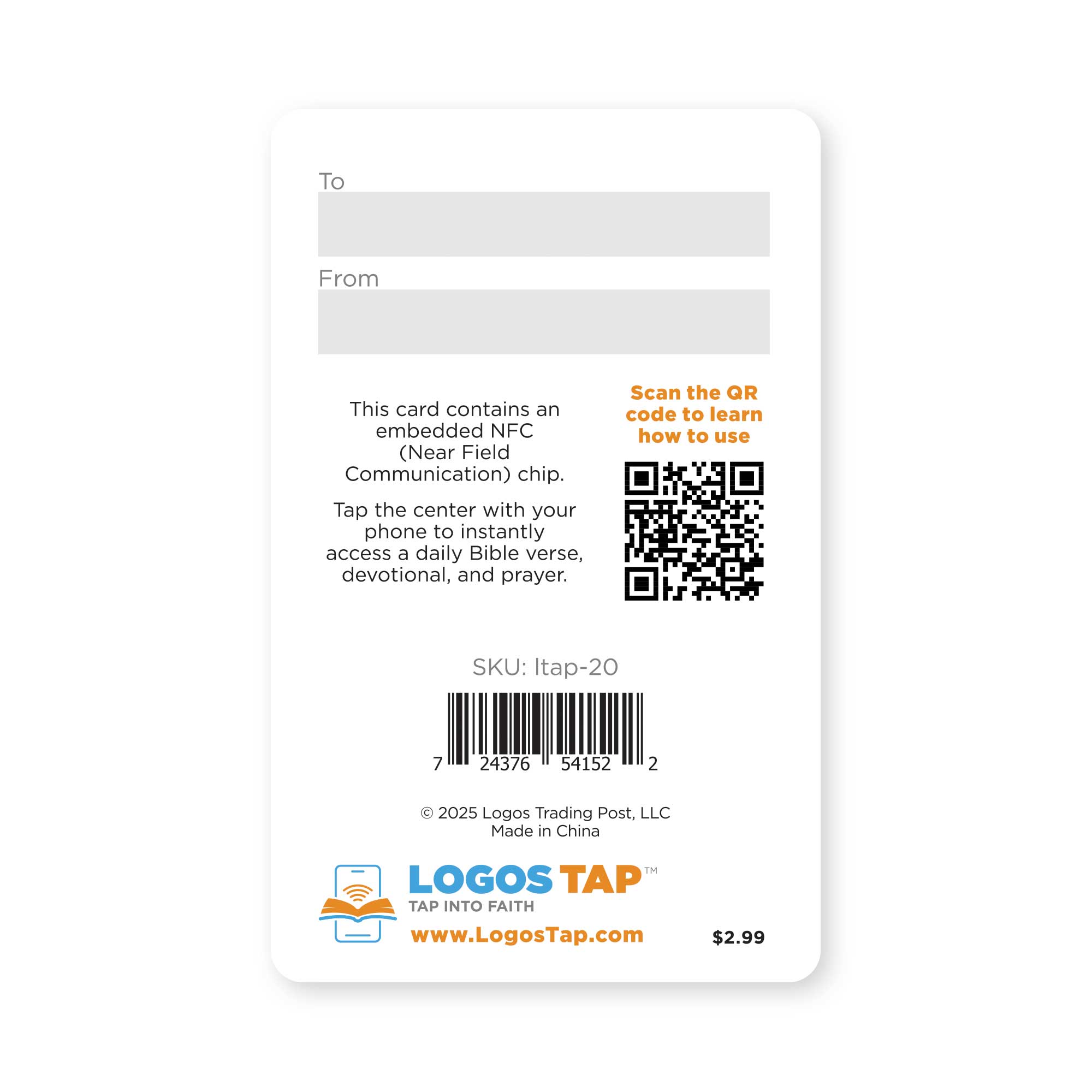 Logos Tap Wallet Card - Loved, Jer 31:3