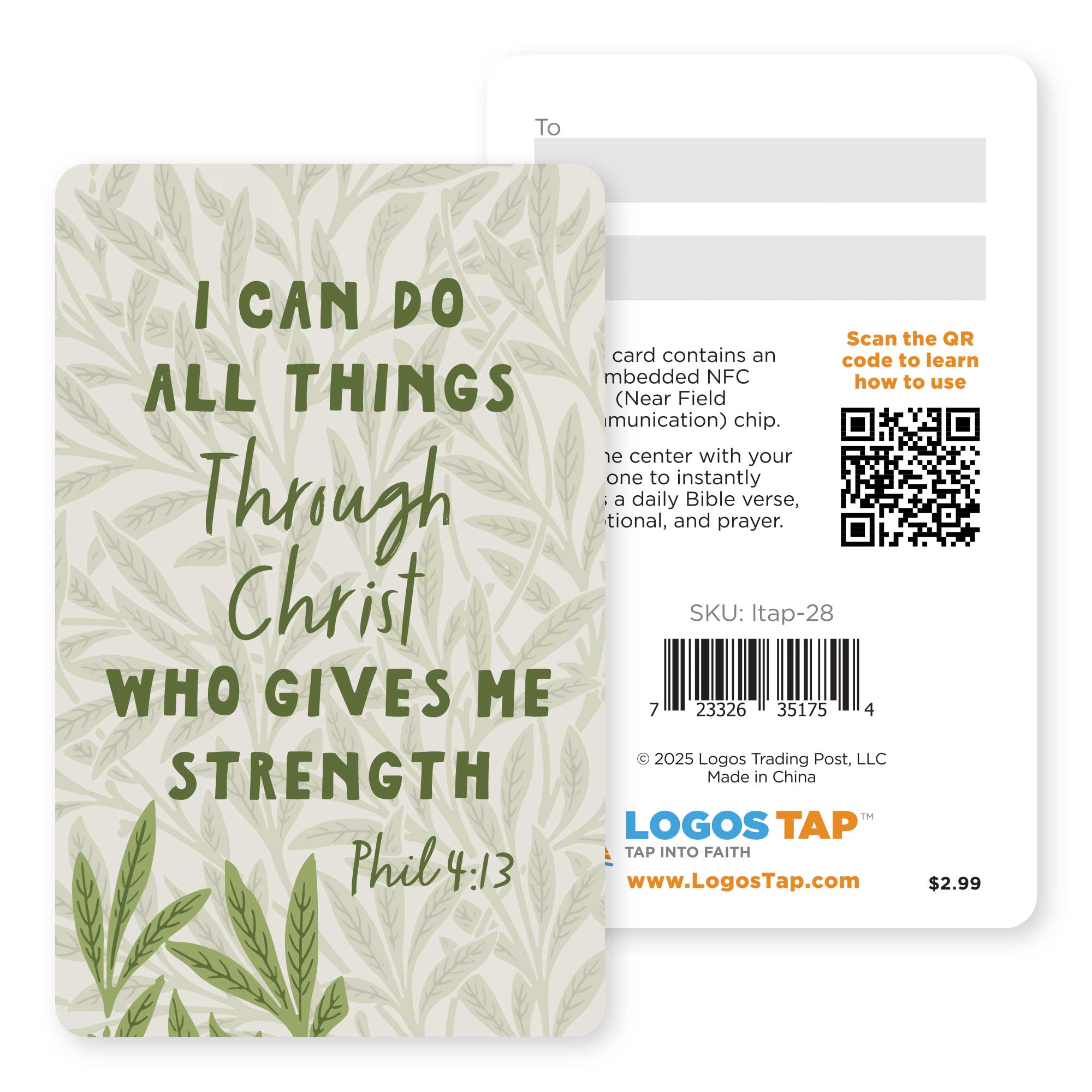 Logos Tap Wallet Card - I Can Do, Phil 4:13