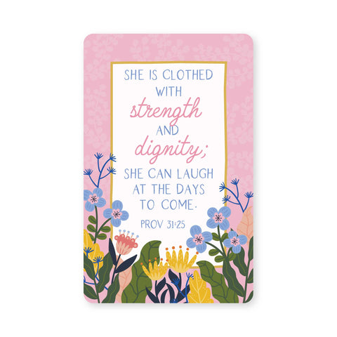 Logos Tap Wallet Card - Strength and Dignity, Pro 31:25