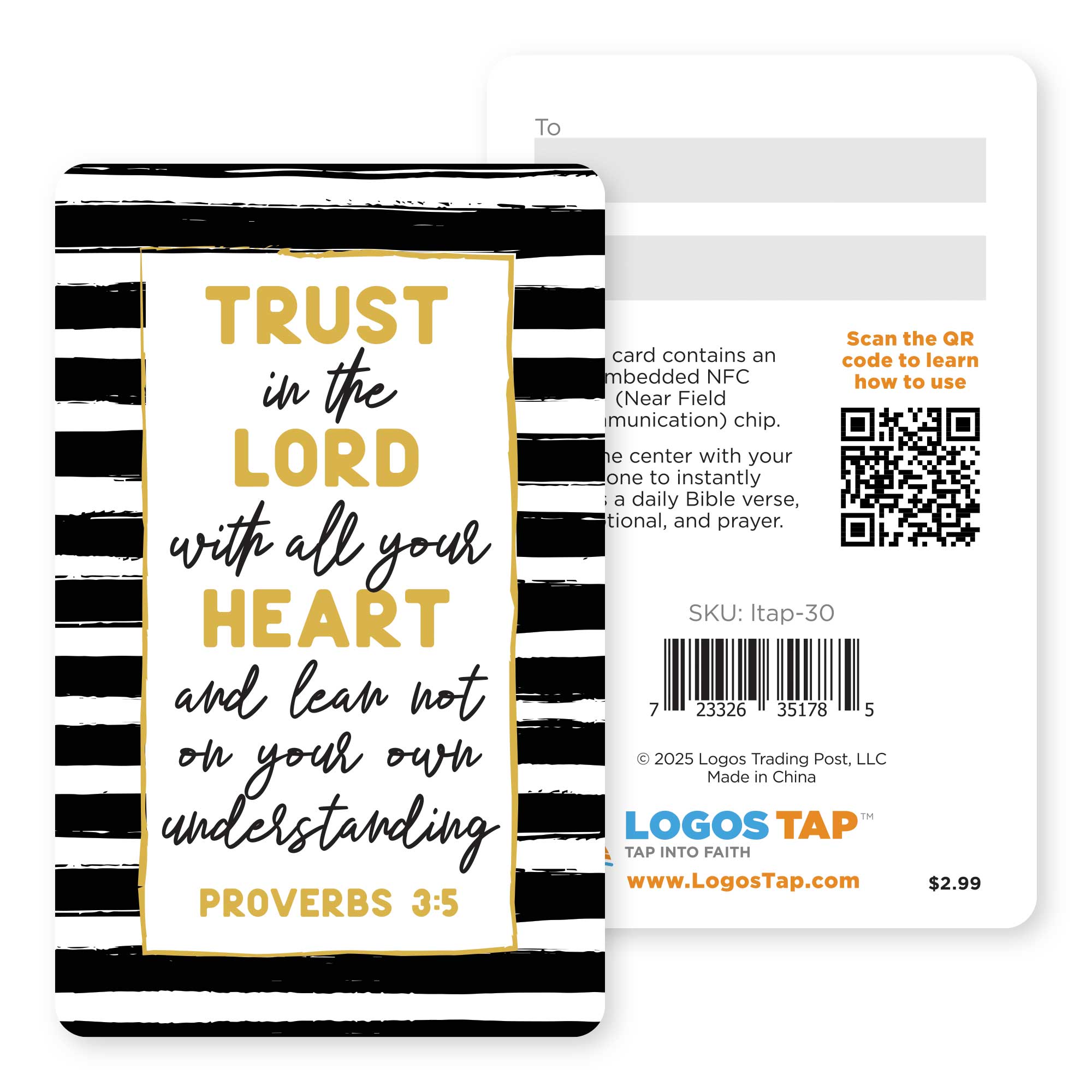 Logos Tap Wallet Card - Trust in the Lord, Proverbs 3:5