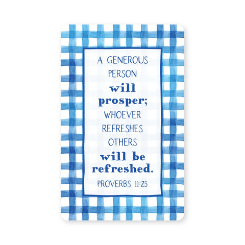 Logos Tap Wallet Card - Generous Person, Proverbs 11:25