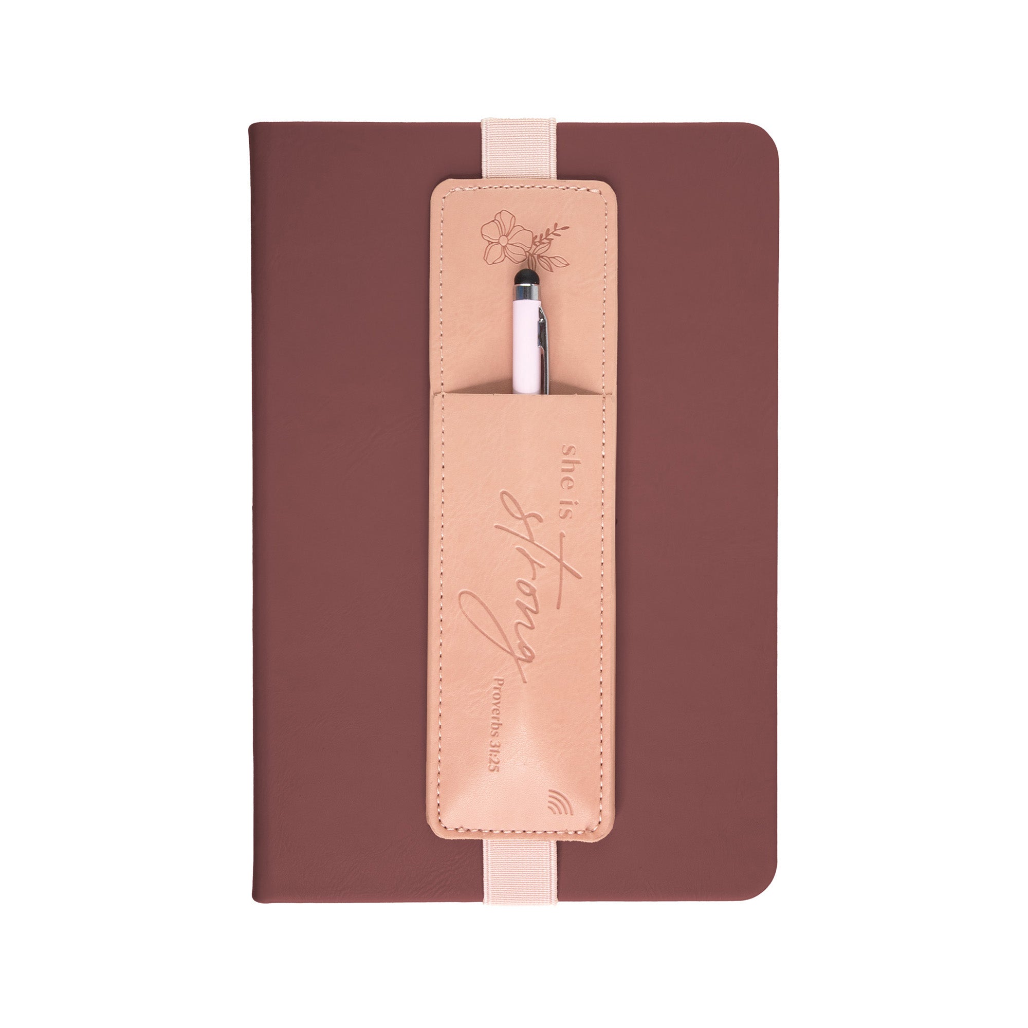 Logos Tap Pen Pocket - She is Strong, Proverbs 31:25