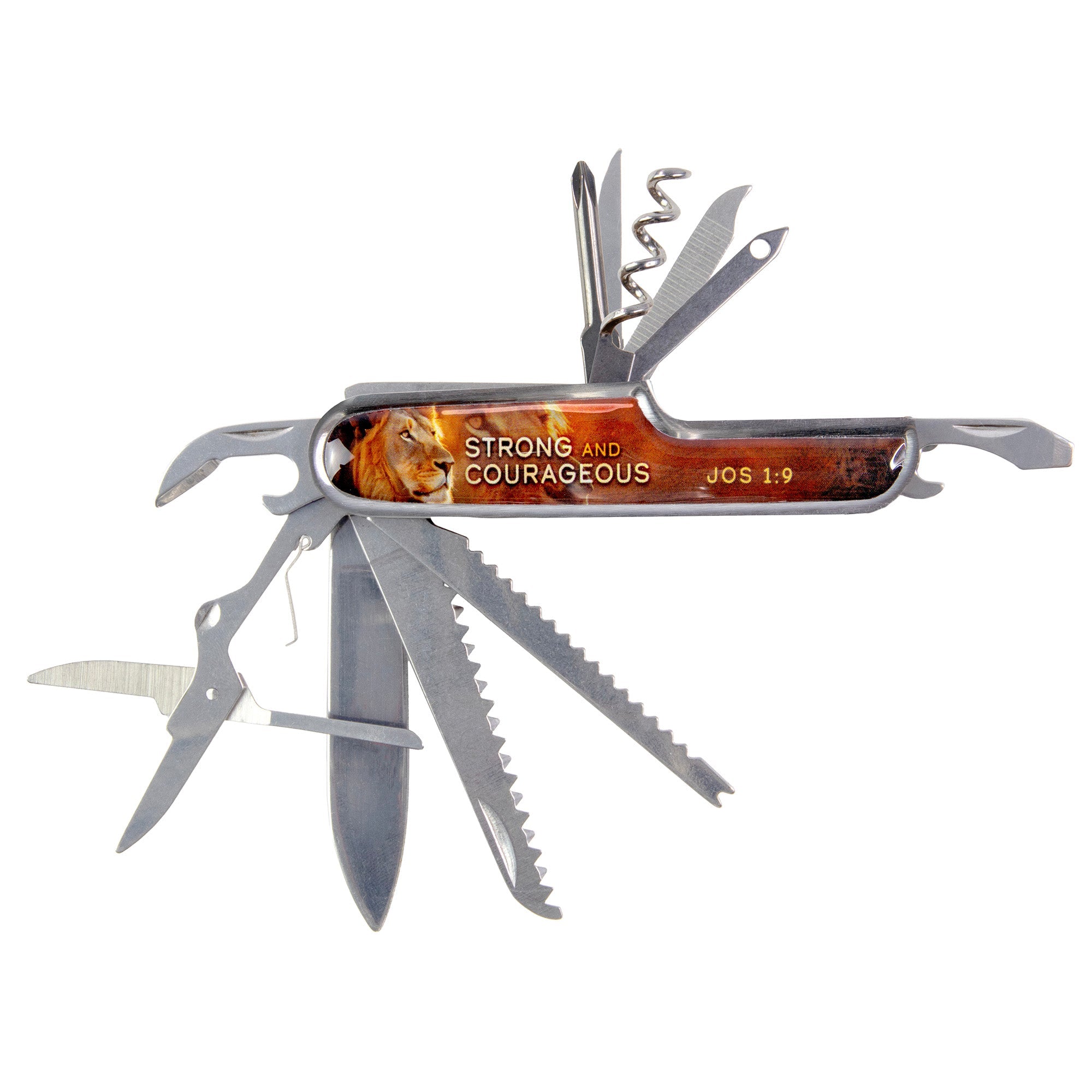 Pocket Knife Lion - Strong & Courageous, Jos 1:9