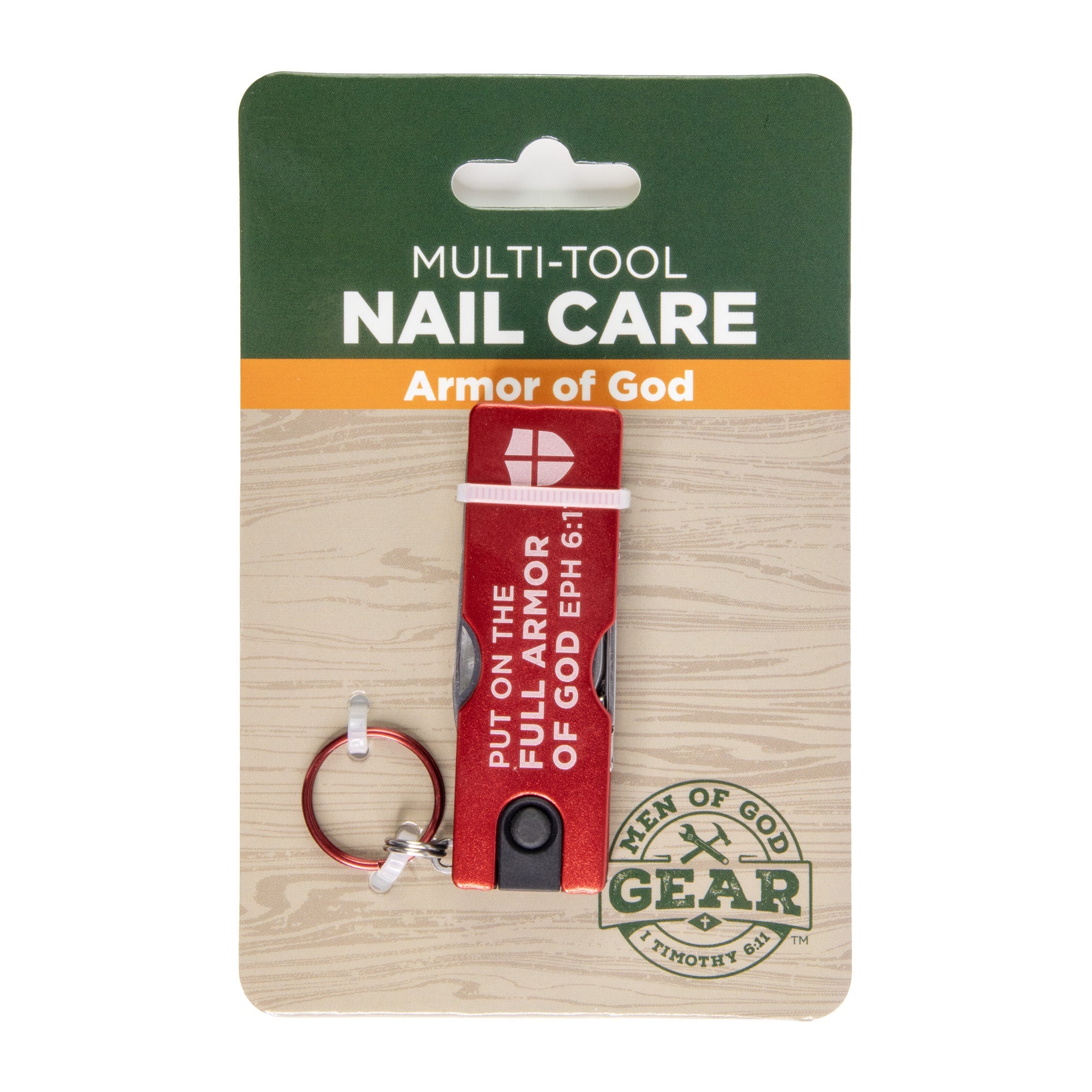 Nail Multi-Tool Red - Armor of God, Eph 6:11