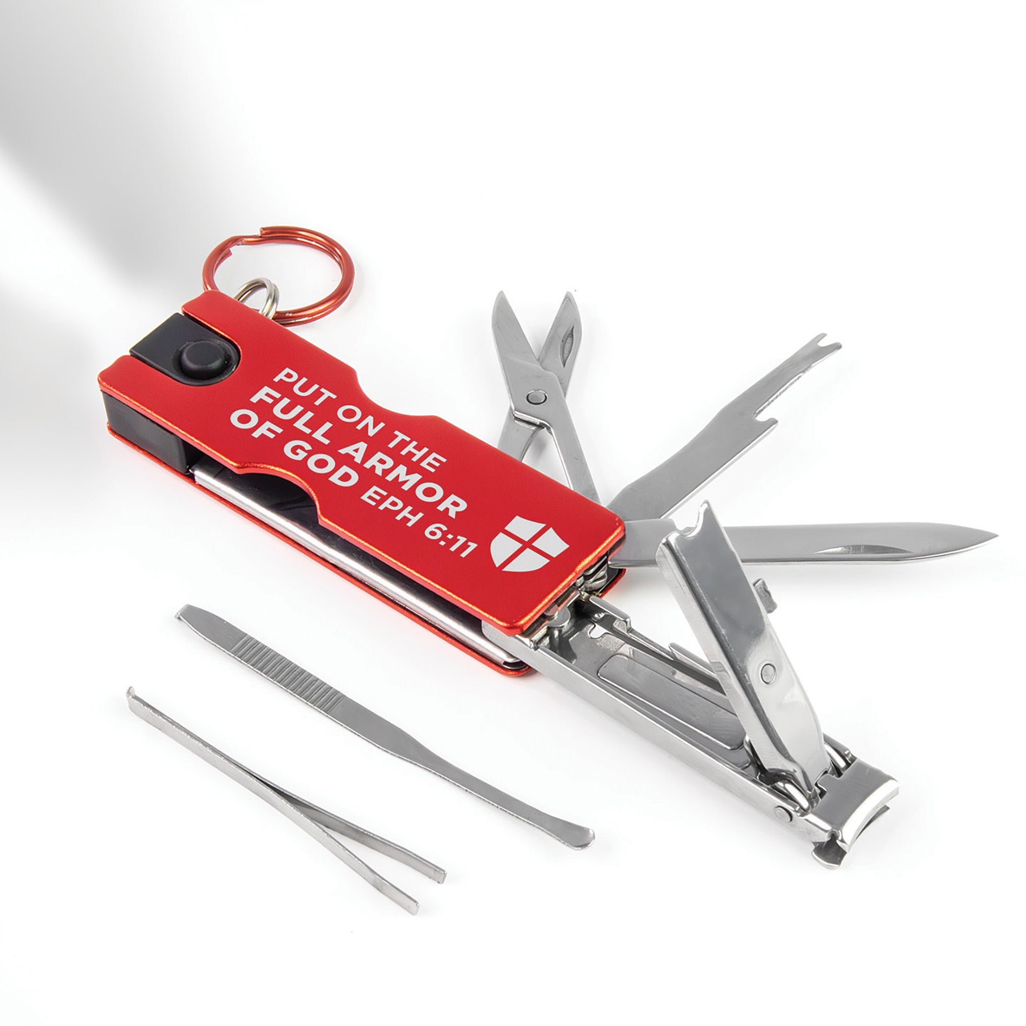 Nail Multi-Tool Red - Armor of God, Eph 6:11