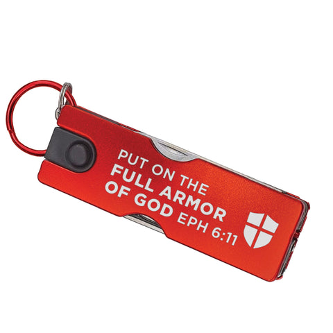 Nail Multi-Tool Red - Armor of God, Eph 6:11