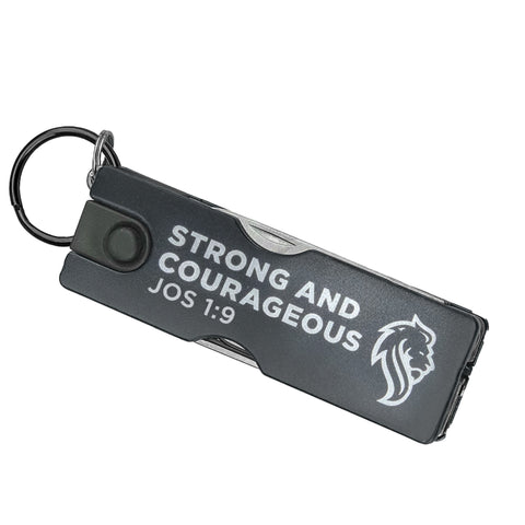 Nail Multi-Tool Black - Strong & Courageous, Jos 1:9