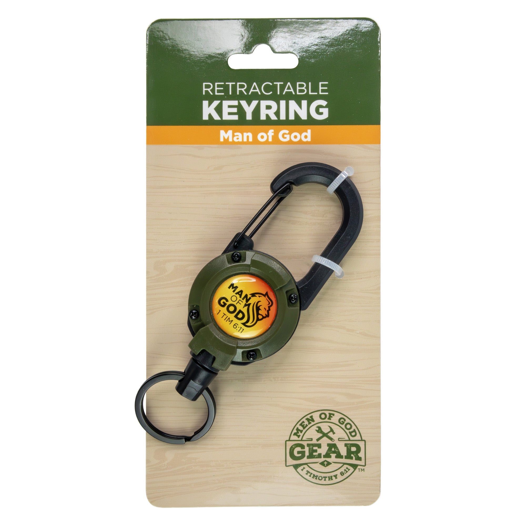Retractable Keyring - Man of God, 1 Tim 6:11