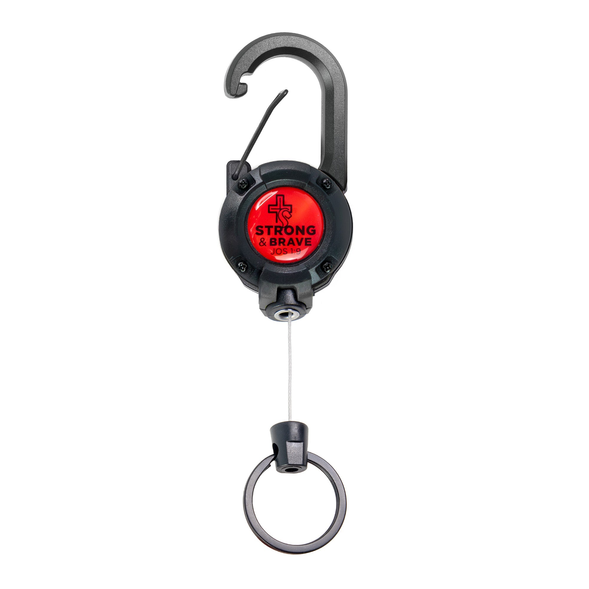 Retractable Keyring - Strong & Brave, Jos 1:9