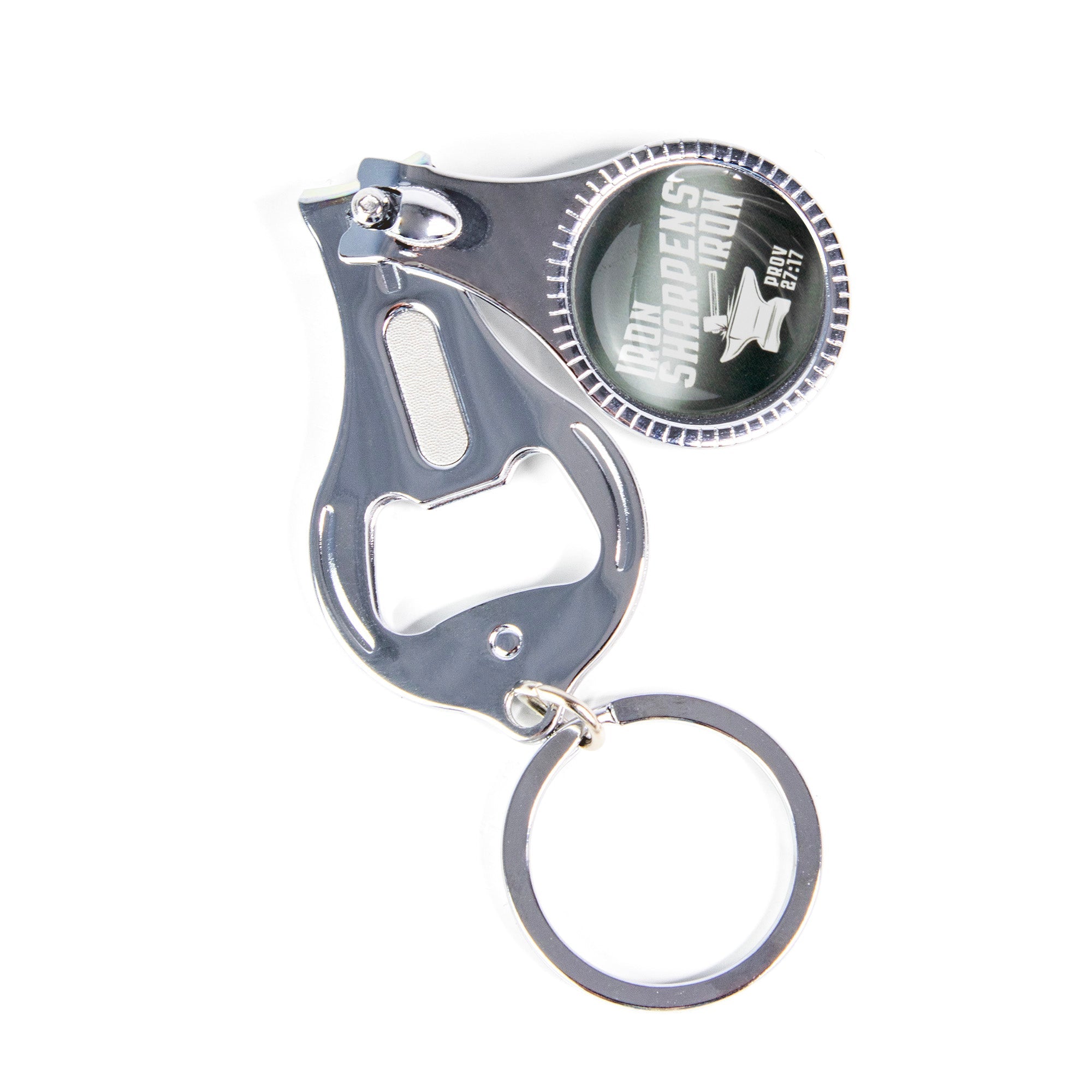 3-in-1 Nail Clippers, Grey – Iron Sharpens Iron, Prov 27:17