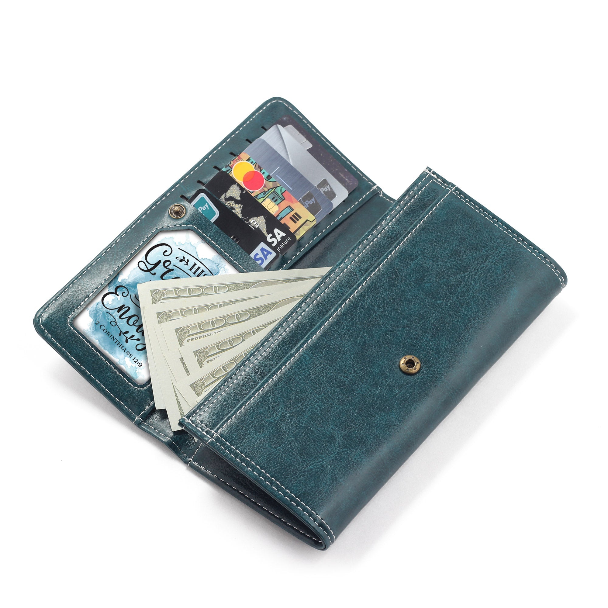 Cross Clutch Wallet – Green