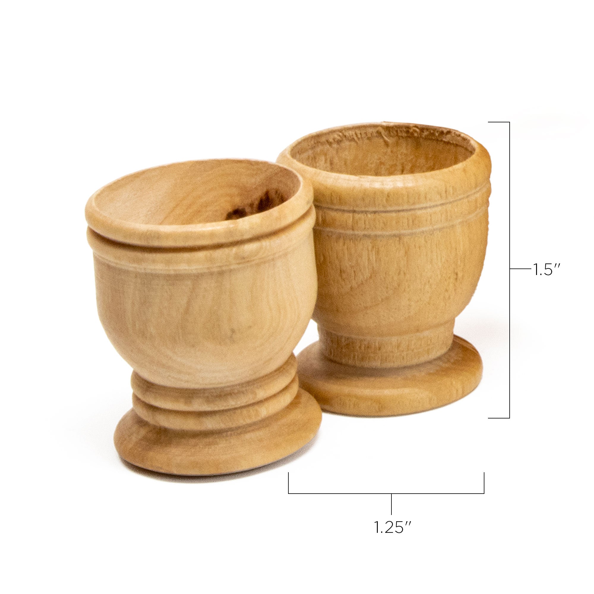 Olive Wood Communion Cups