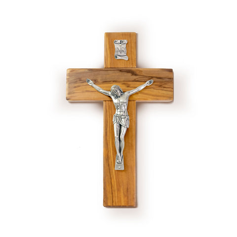 10" Olive Wood Wall Crucifix