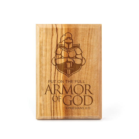 Armor of God, Olive Wood Plaque