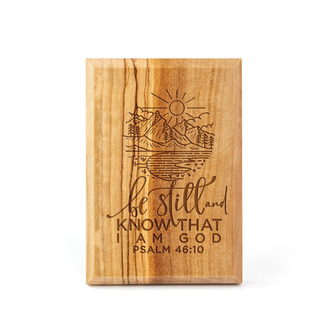 Be Still and Know, Olive Wood Plaque