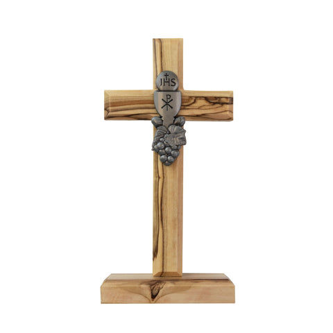 6" First Communion Olive Wood Desk Cross