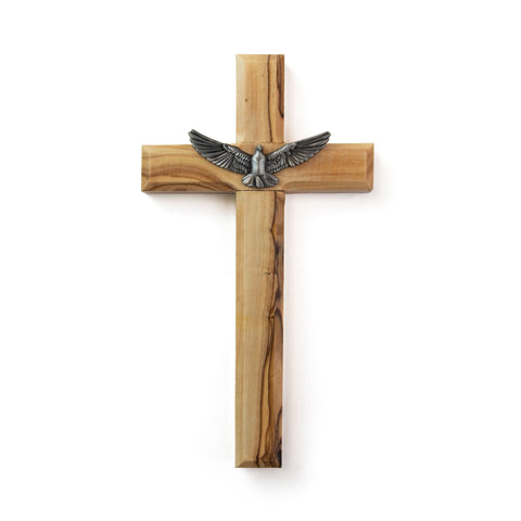 6.75" Confirmation Dove Olive Wood Wall Cross