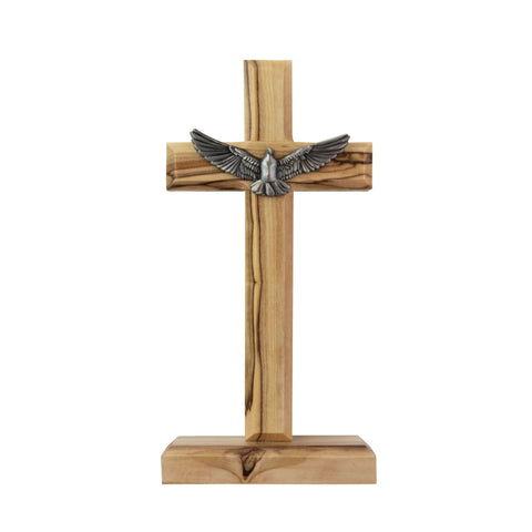 6" Confirmation Dove Olive Wood Desk Cross
