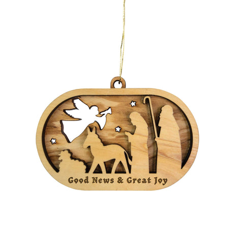 Oval Dimensional Ornament - Shepherds