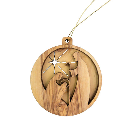 Round Dimensional Ornament - Nativity
