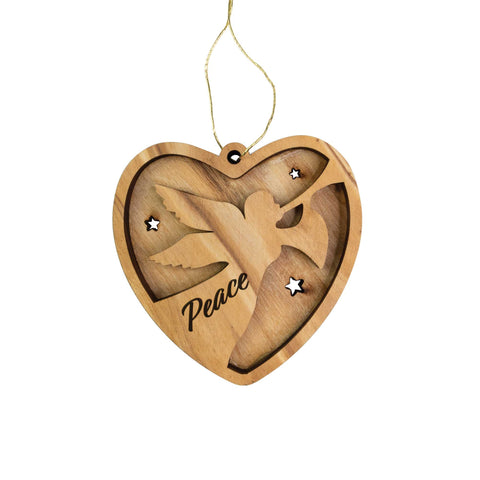 Heart Dimensional Ornament - Peace Angel