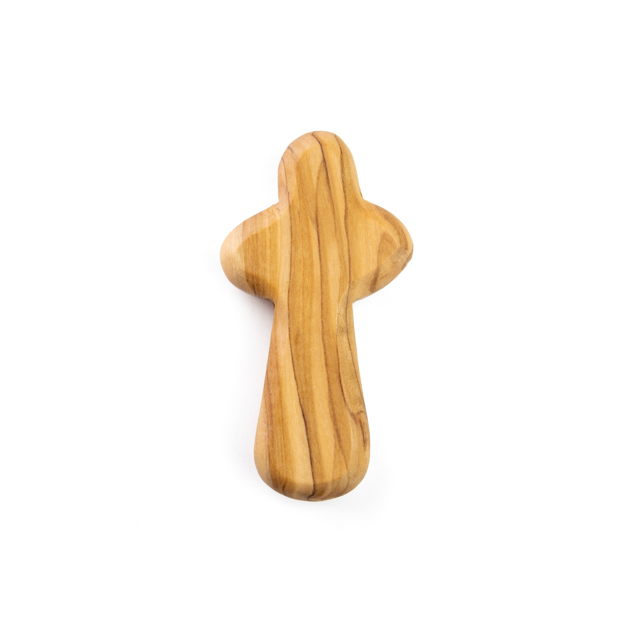 Wooden cross on a white background