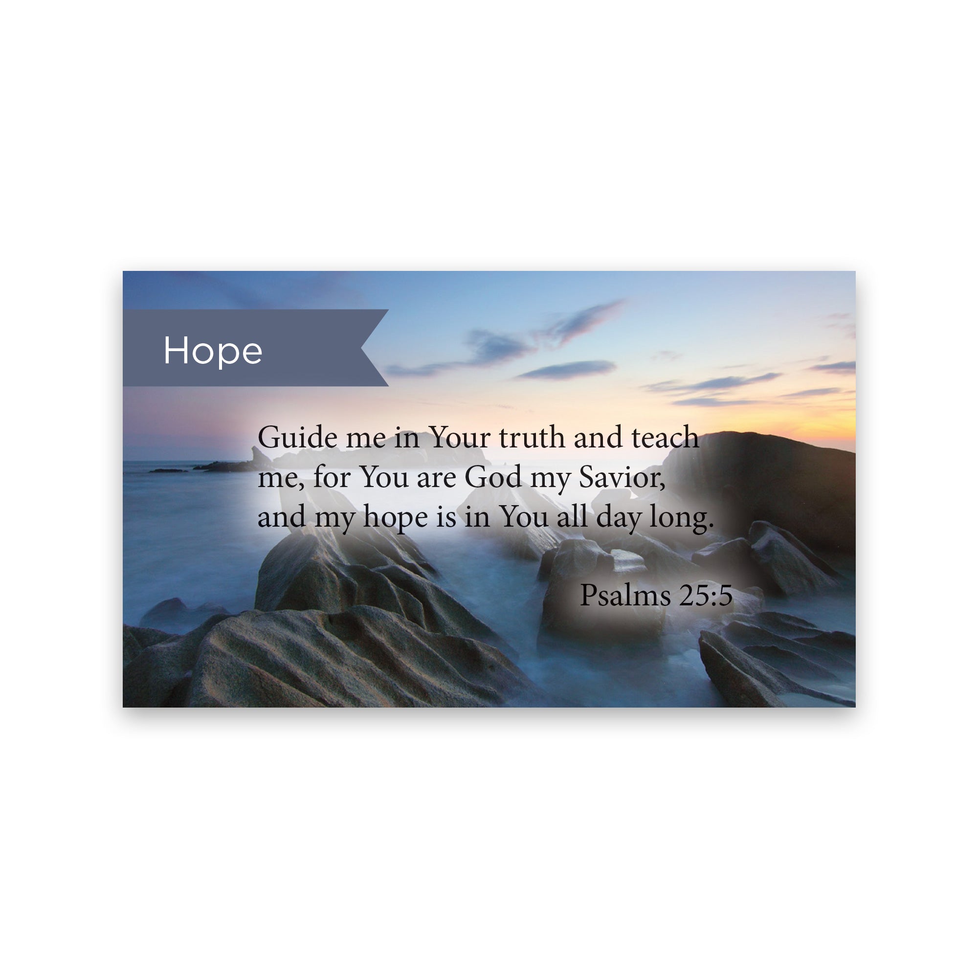 Hope, Guide Me, Psalms 25:5, Pass Along Scripture Cards, Pack 25