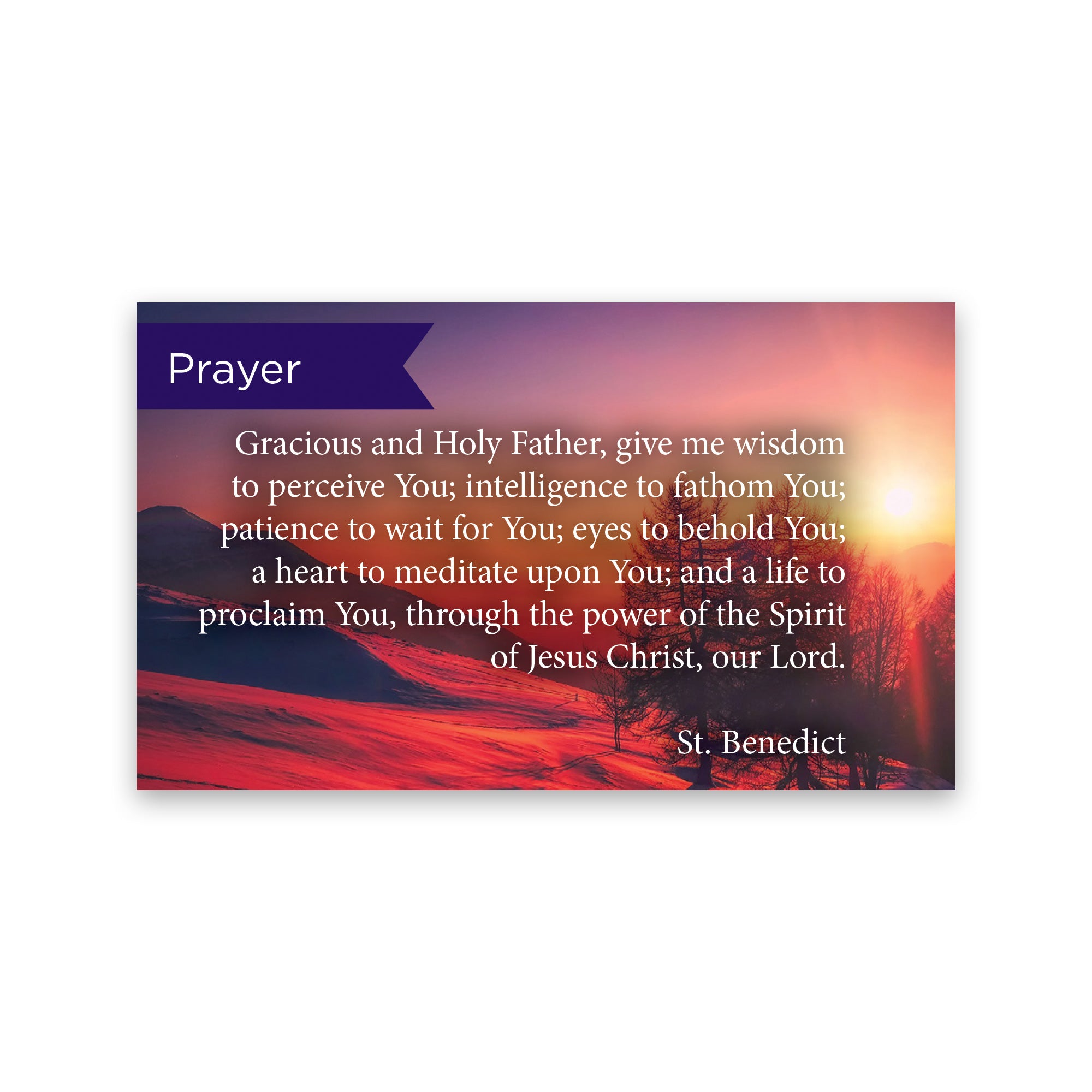St. Benedict Prayer - Scripture Cards, Pass Along - Pack 25