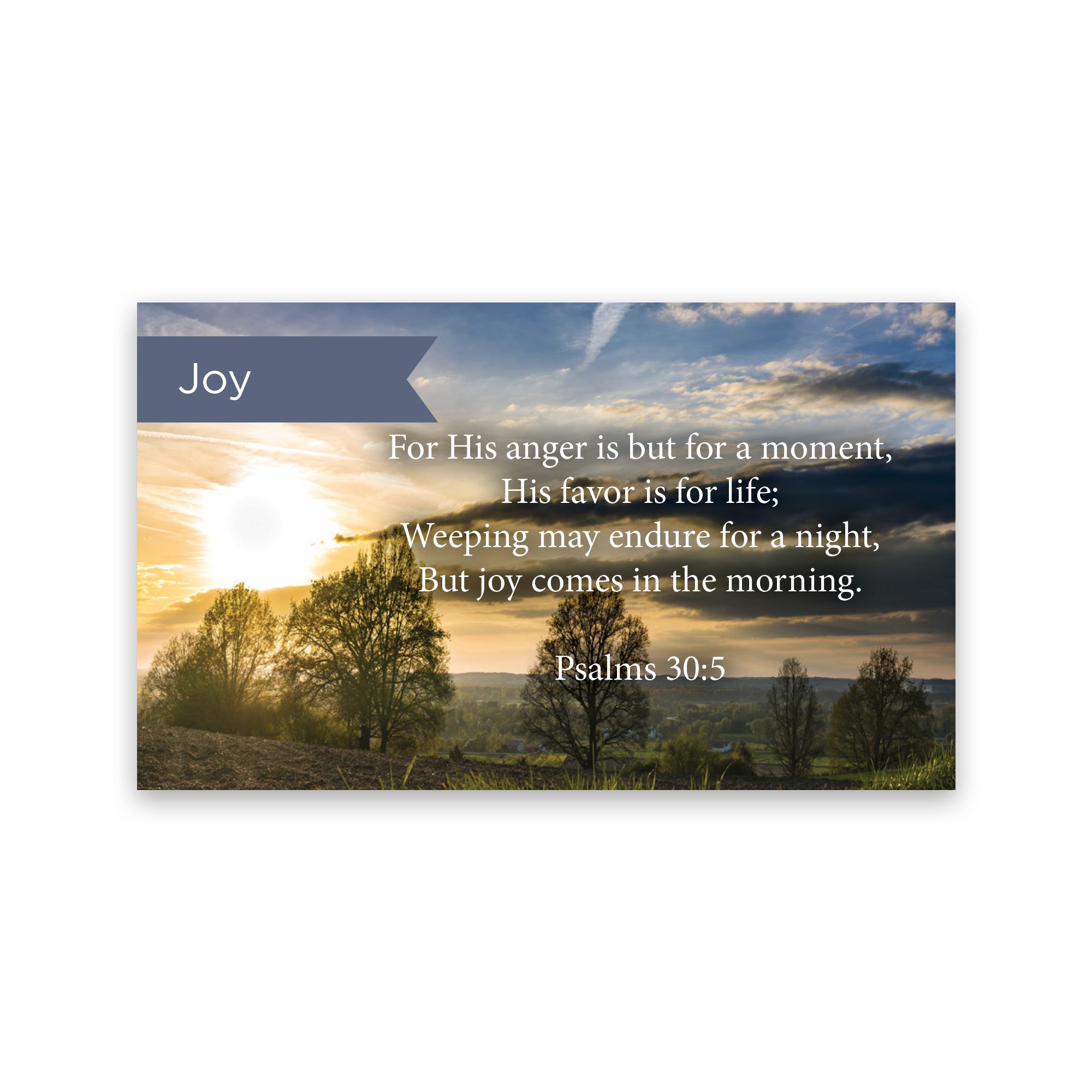 Joy, Psalms 30:5, Pass Along Scripture Cards, Pack 25