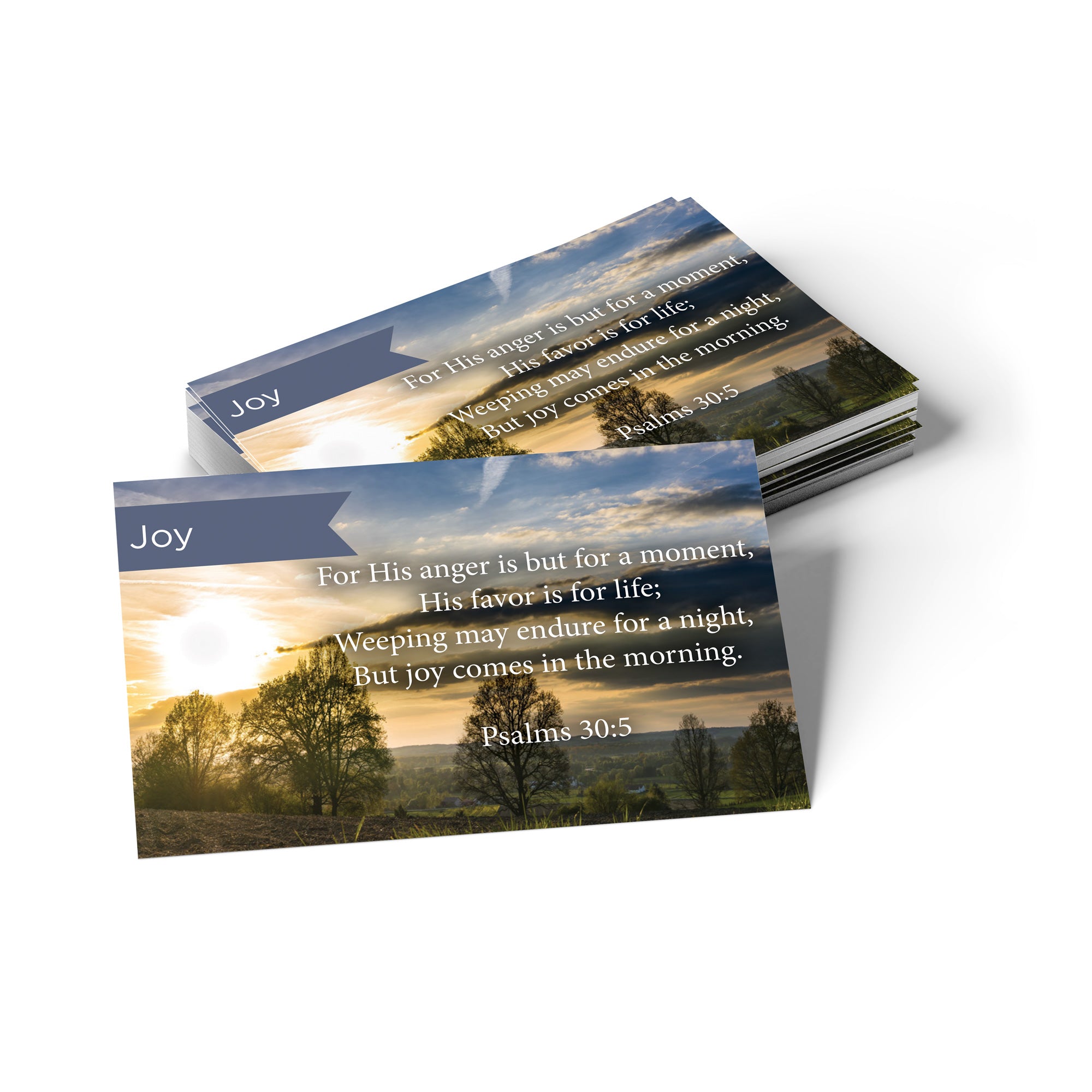 Joy, Psalms 30:5, Pass Along Scripture Cards, Pack 25