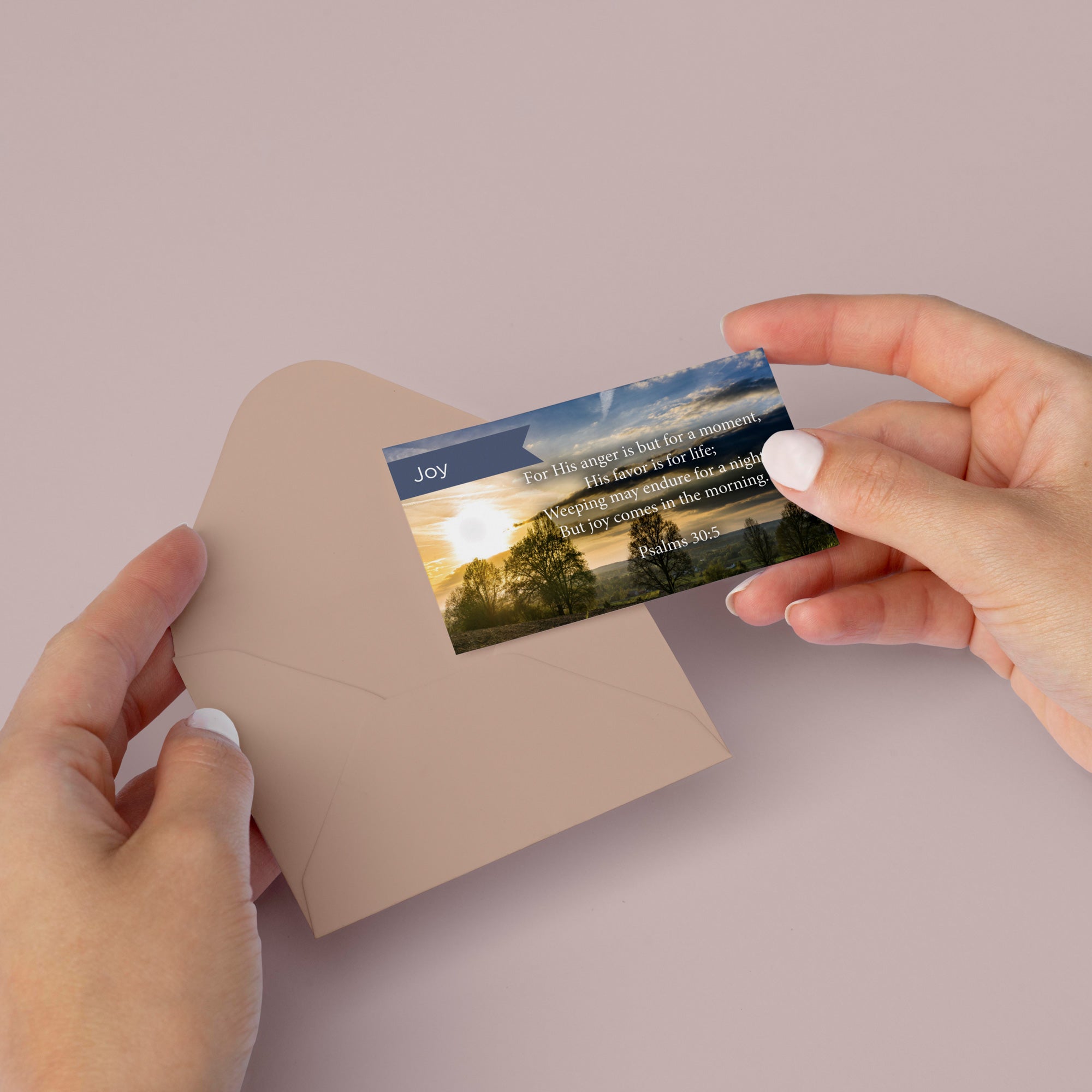 Joy, Psalms 30:5, Pass Along Scripture Cards, Pack 25