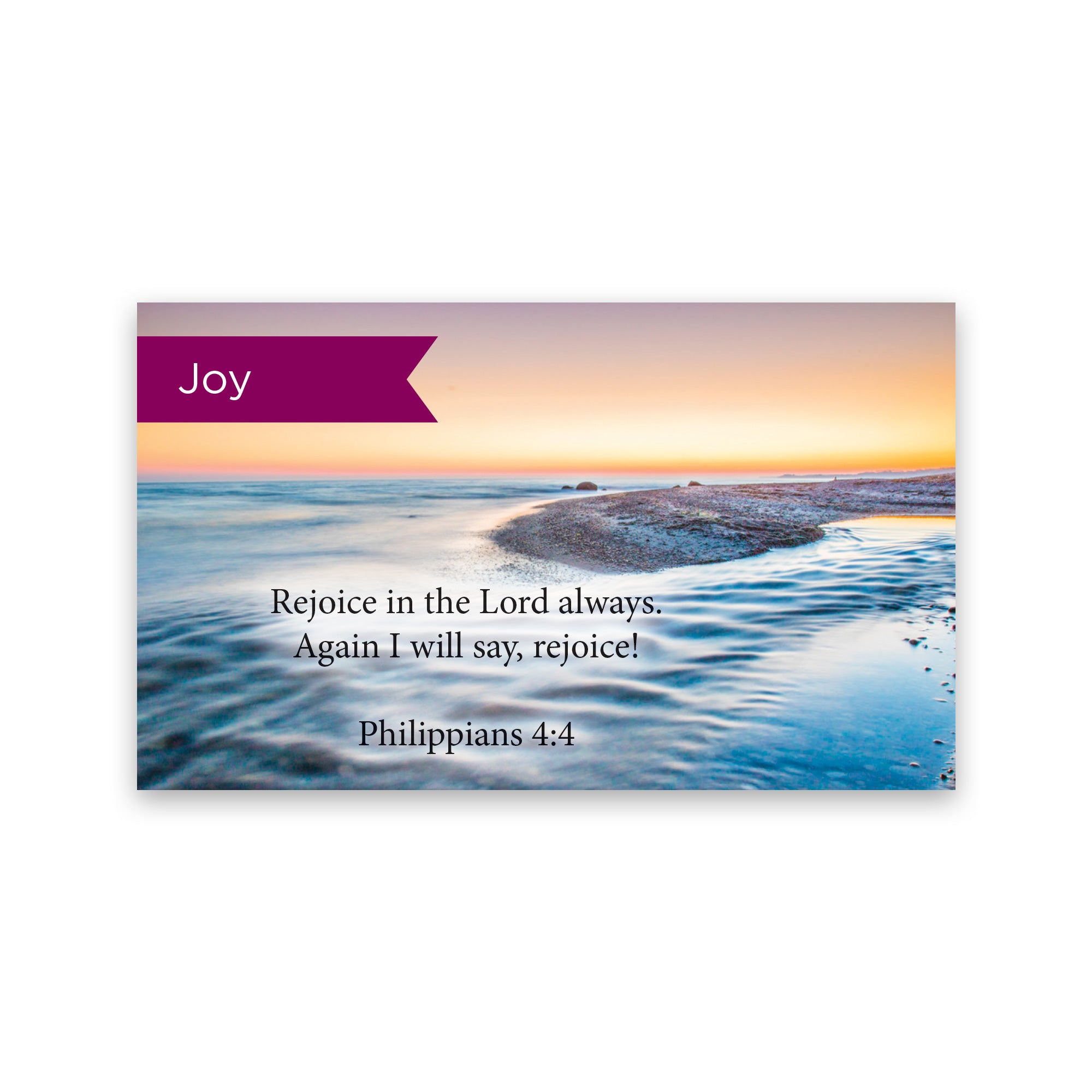 Joy, Rejoice Phil 4:4, Pass Along Scripture Cards, Pack 25