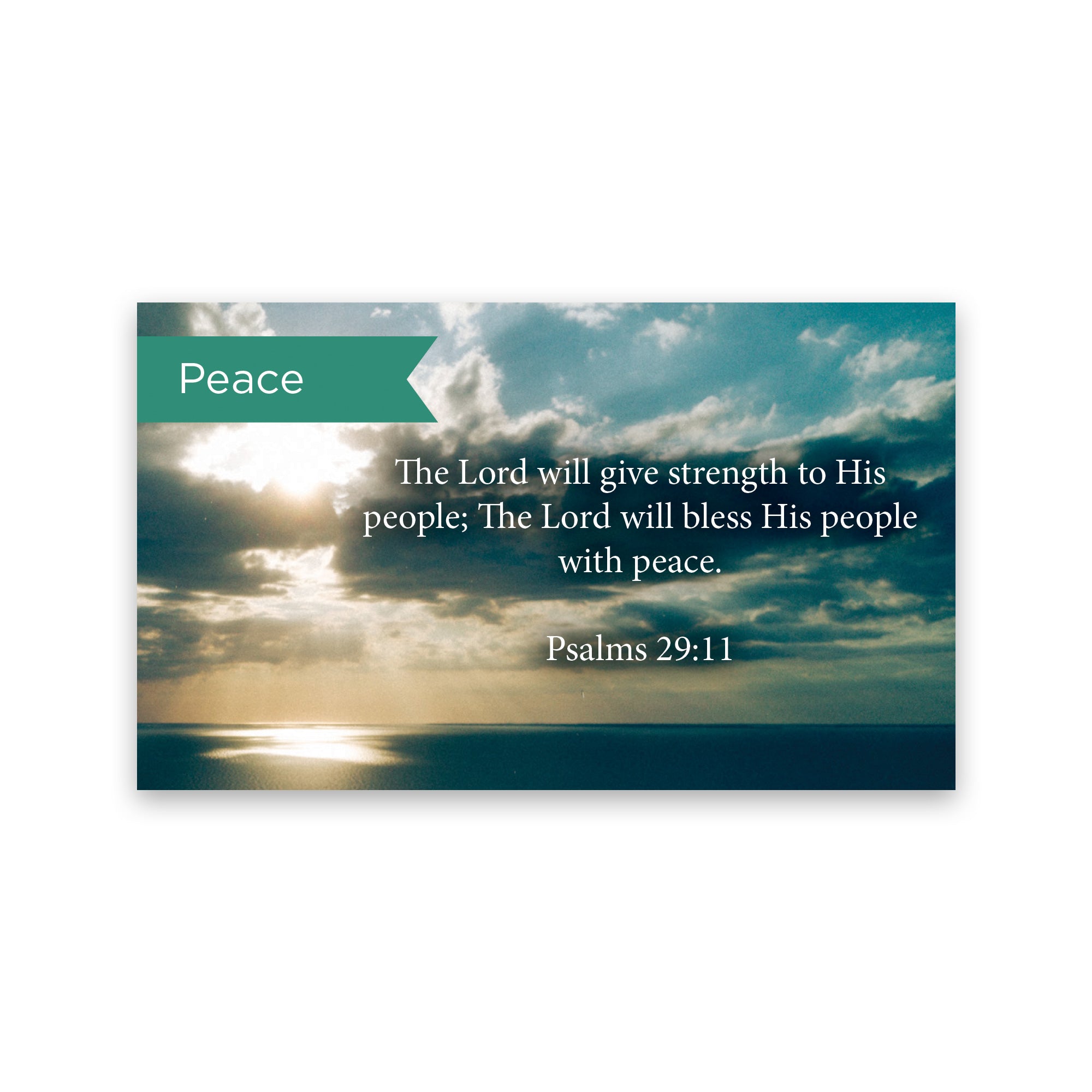 Pass Along Scripture Cards, Peace, Psalms 29:11, Pack 25