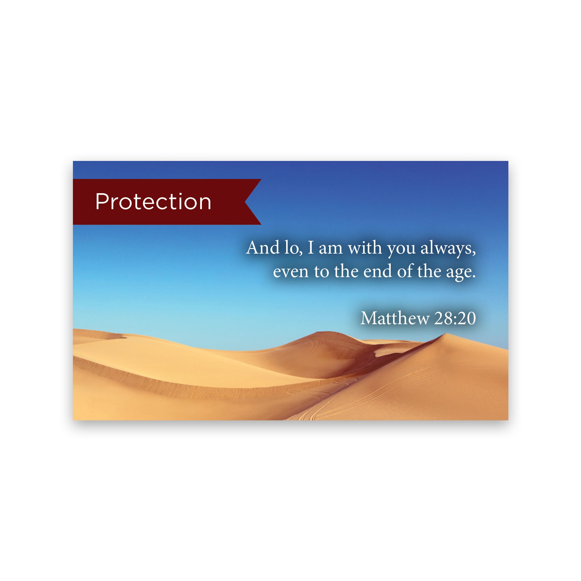 Pass Along Scripture Cards, Protection, Matt 28:20, Pack 25