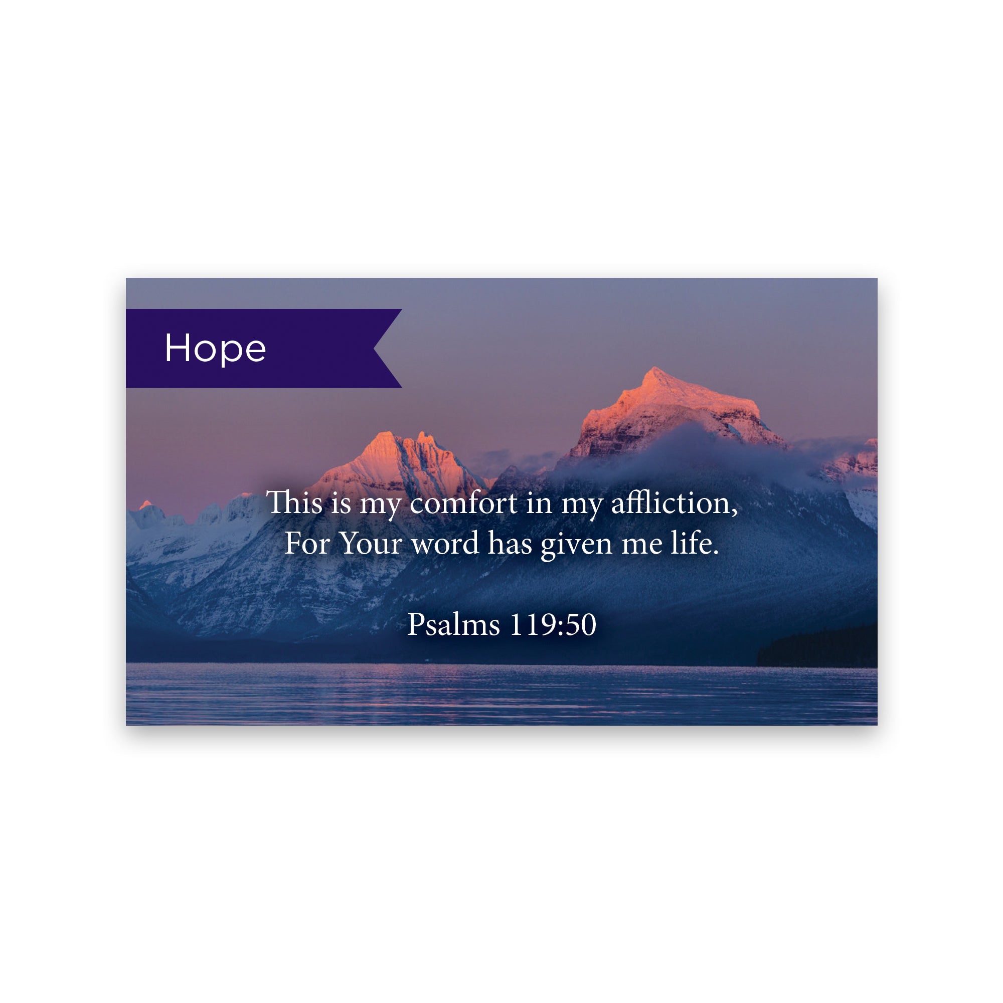 Pass Along Scripture Cards, Hope, Psalms 119:50, Pack 25