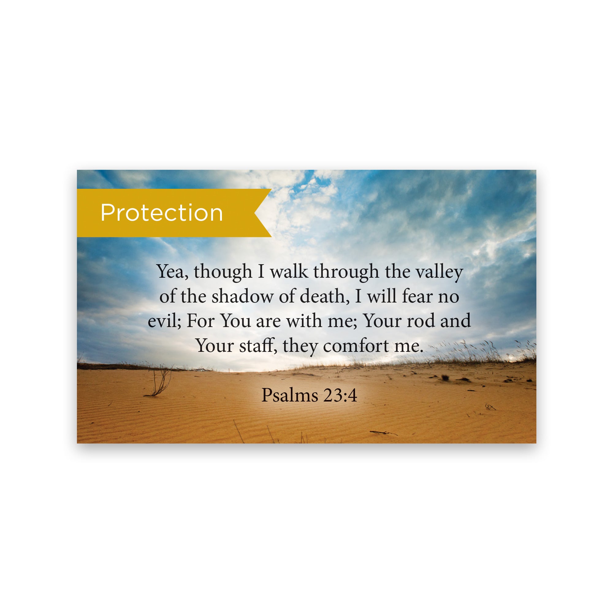 Pass Along Scripture Cards, Protection, Psalms 23:4, Pack 25