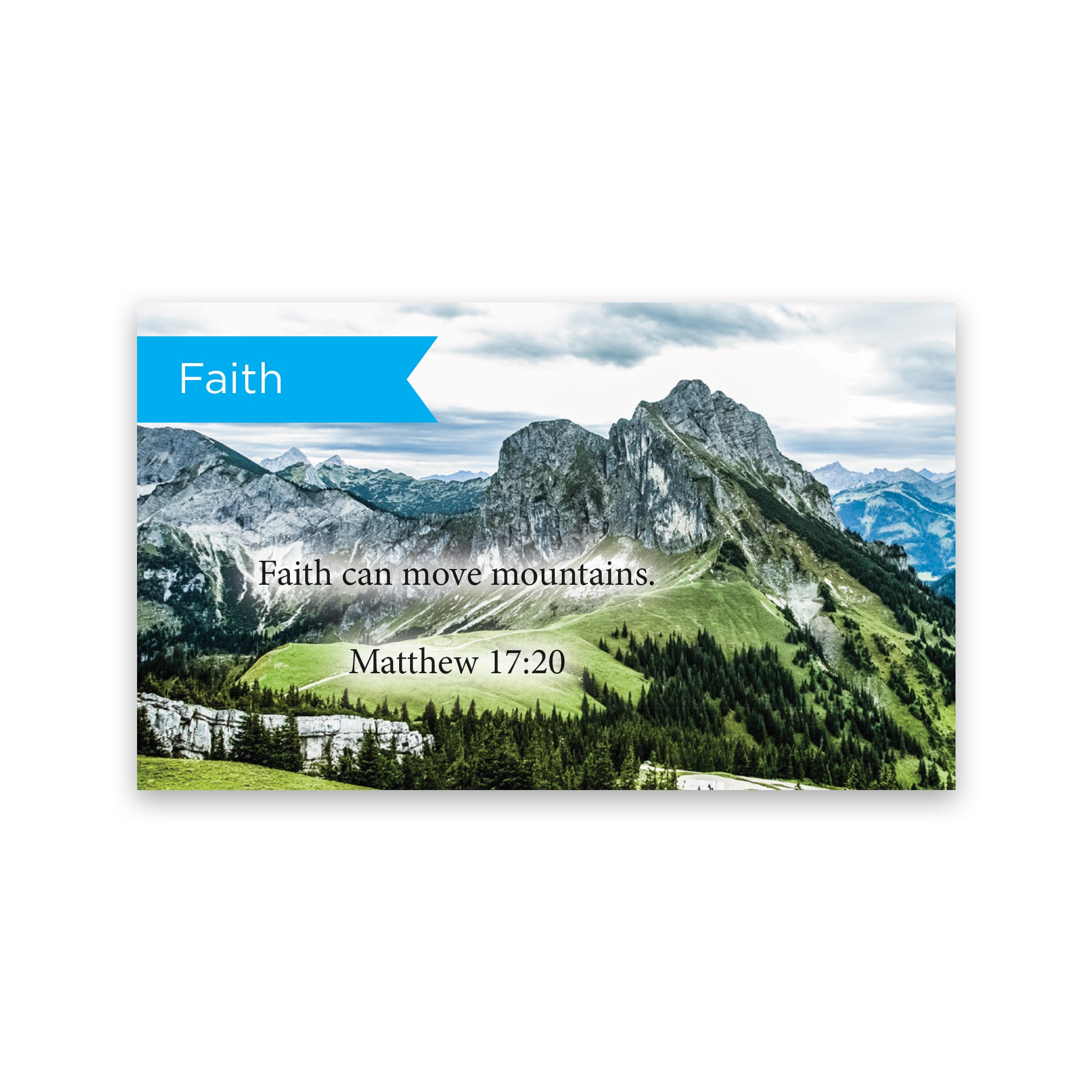 Pass Along Scripture Cards, Faith, Matt 17:20, Pack 25