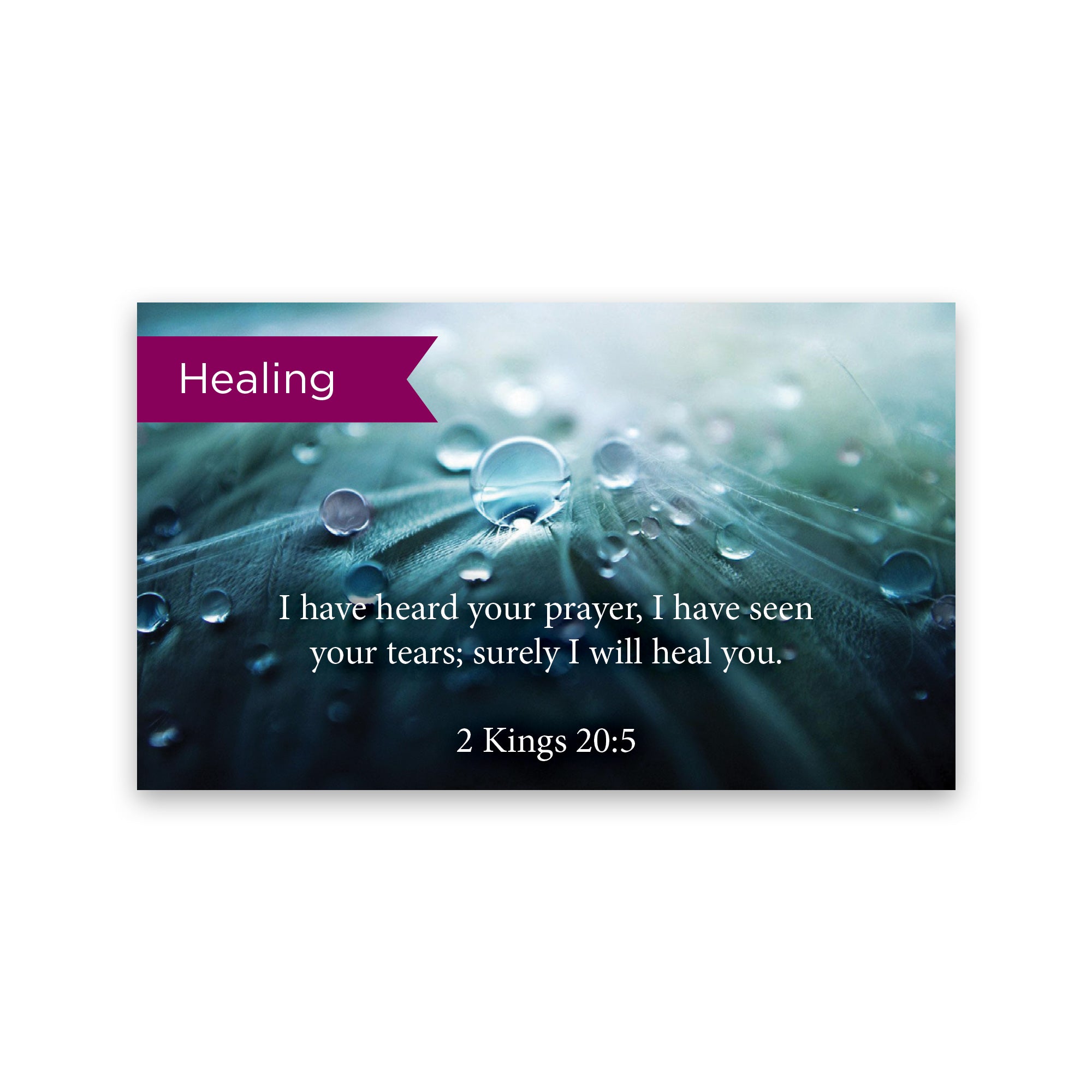 Pass Along Scripture Cards, Healing, Kings 20:5, Pack 25