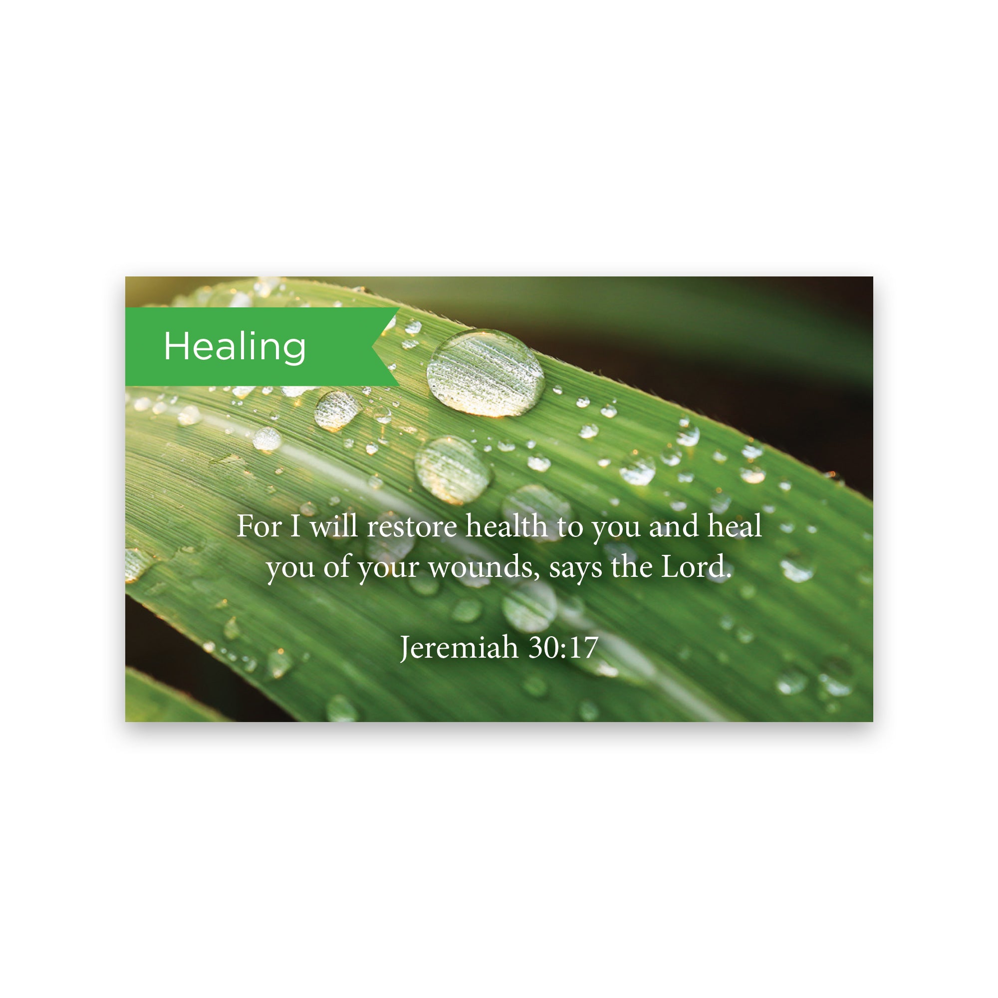 Pass Along Scripture Cards, Healing, Jeremiah 30:17, Pack 25