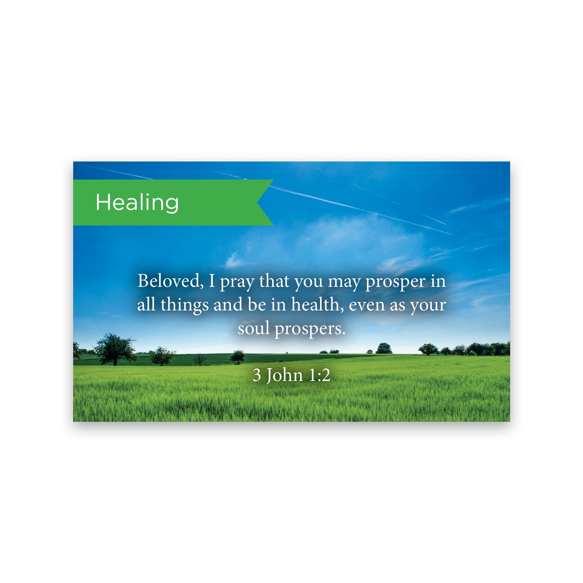 Pass Along Scripture Cards, Healing, 3 John 1:2, Pack 25