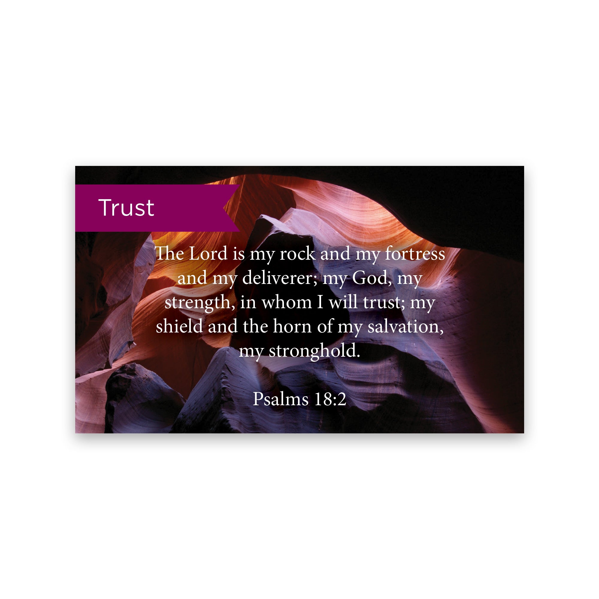 Pass Along Scripture Cards, Trust, Psalms 18:2, Pack 25