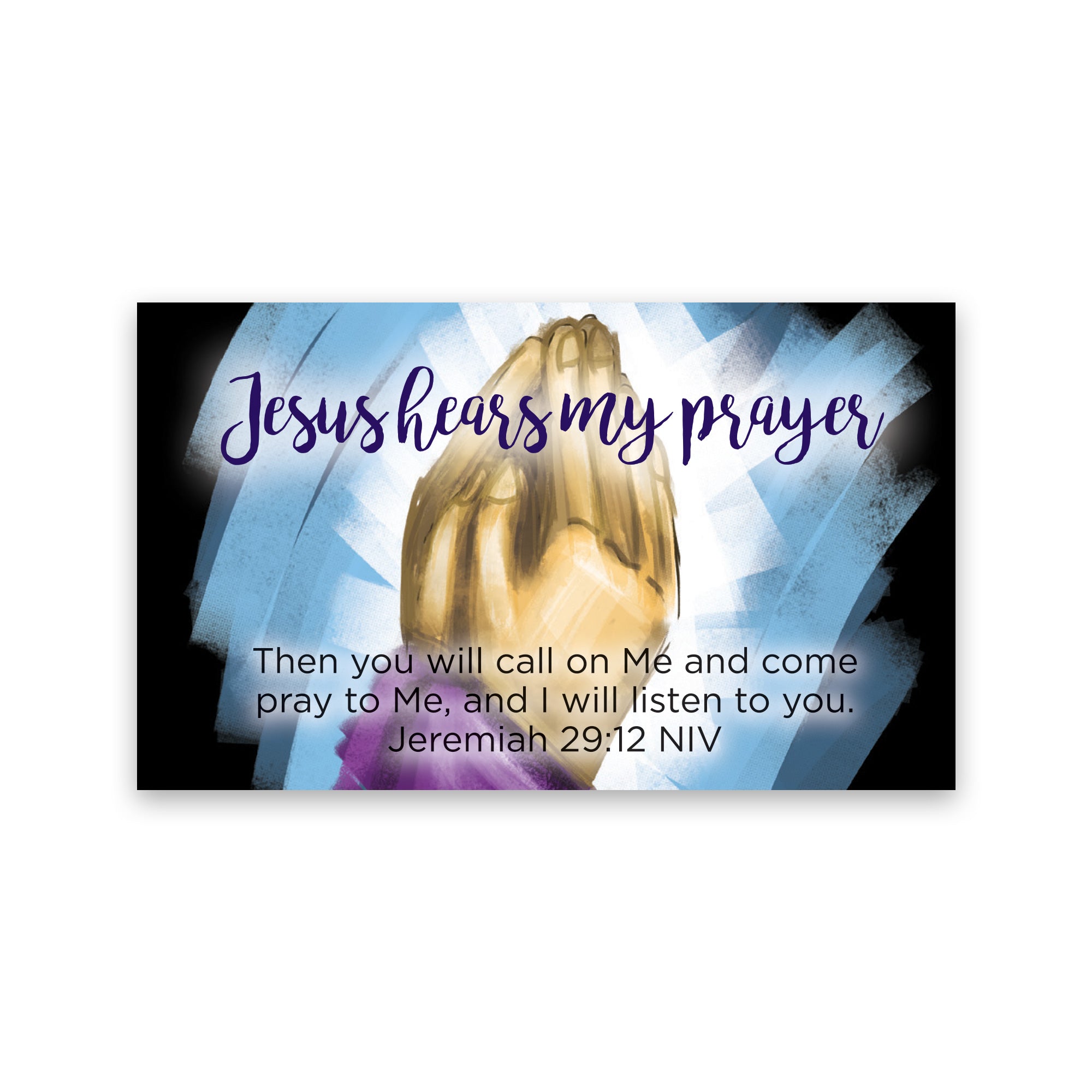 Children's Pass Along Scripture Cards - Jesus Hear My Prayer, Pack of 25