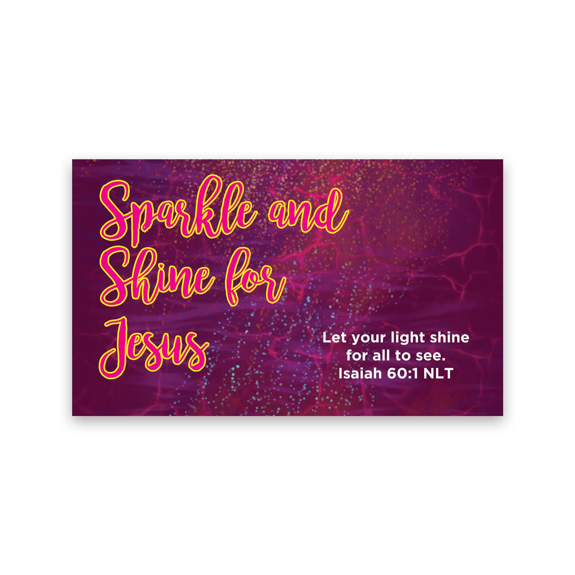 Children's Pass Along Scripture Cards - Sparkle and Shine for Jesus, Pack of 25