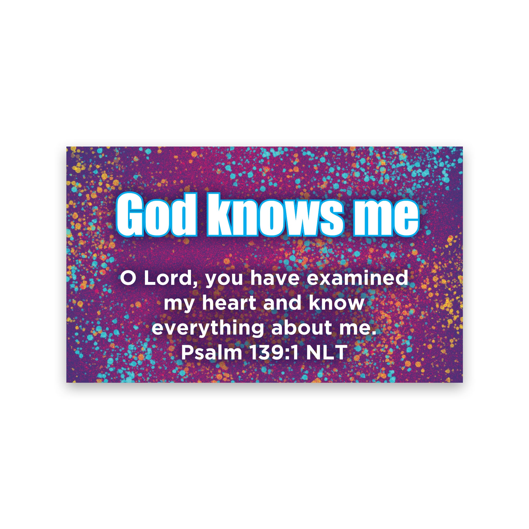 Children's Pass Along Scripture Cards - God Knows Me, Pack of 25