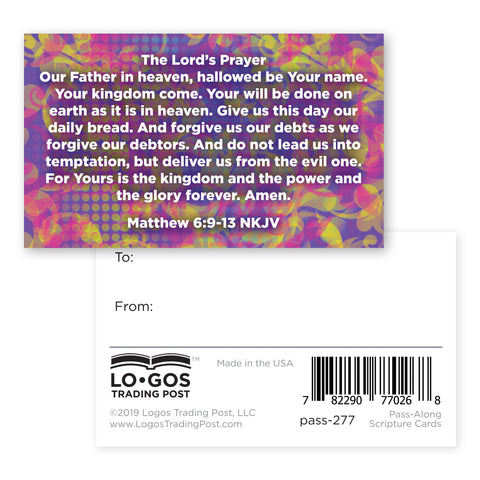 Children's Pass Along Scripture Cards - The Lord's Prayer, Pack of 25