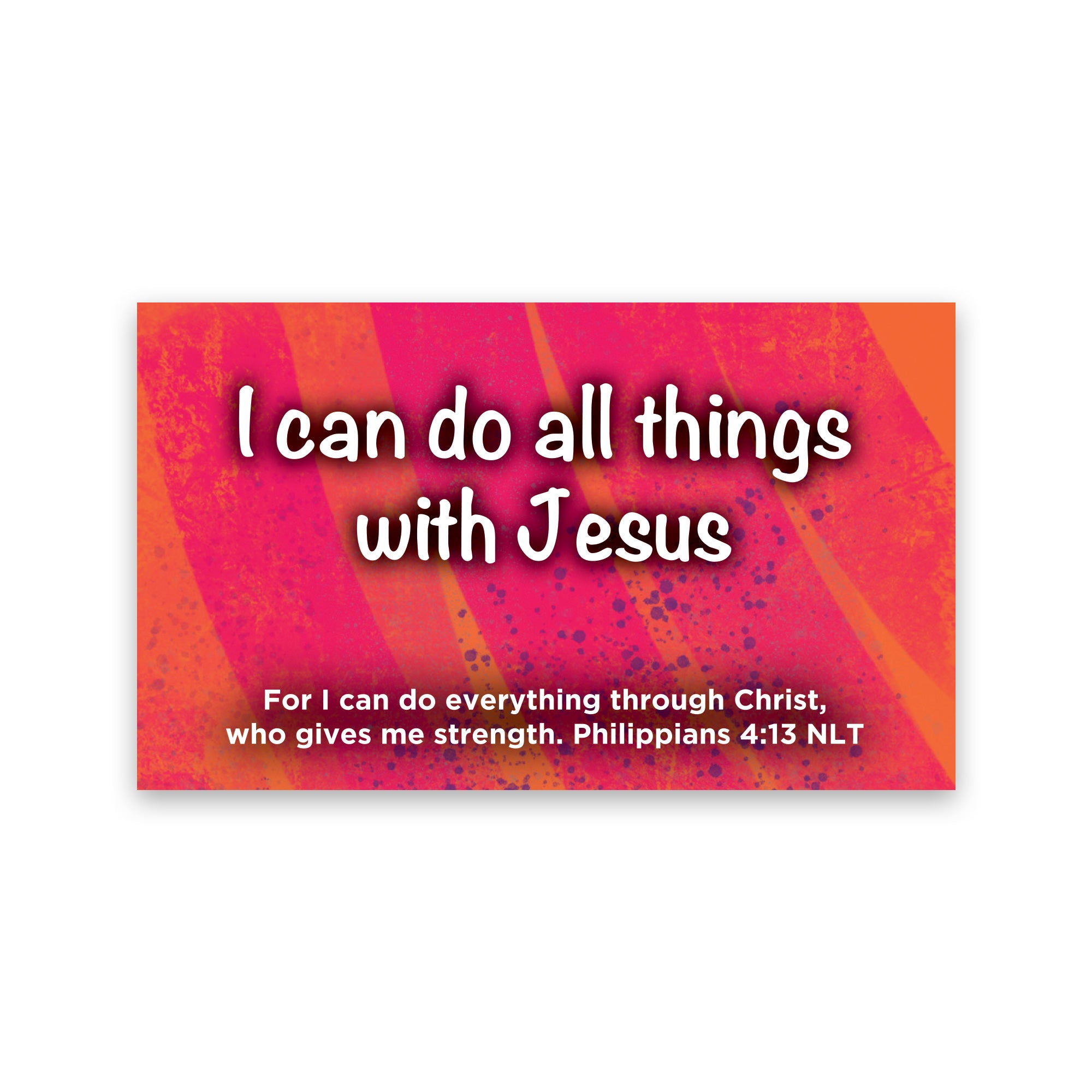 Children's Pass Along Scripture Cards - I Can Do All Things With Jesus, Pack of 25