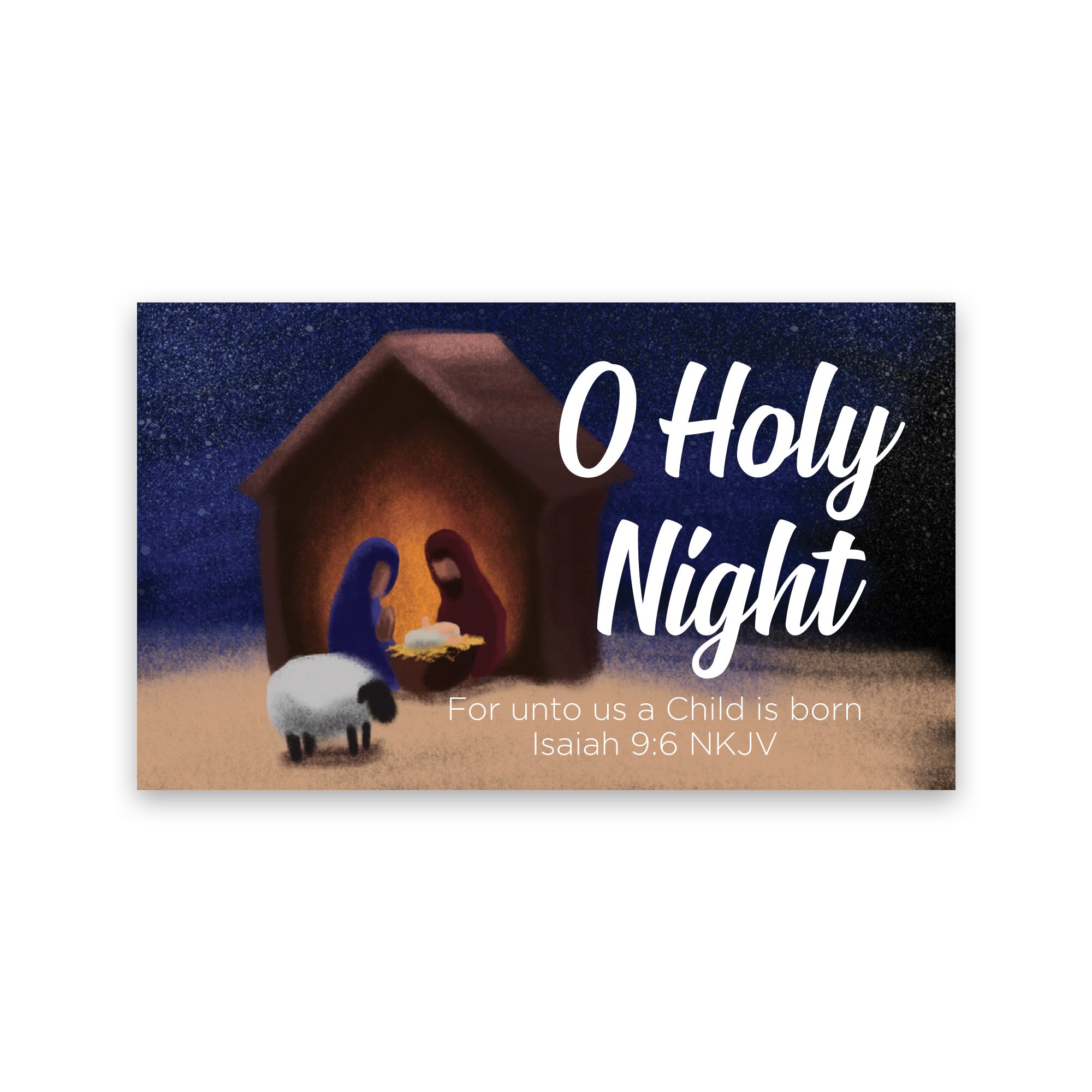 Christmas, Pass Along Scripture Cards, O Holy Night, Isaiah 9:6, Pack of 25